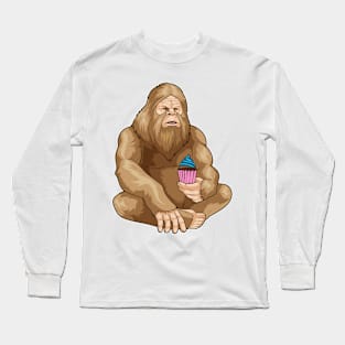 Bigfoot Halloween Cupcake Long Sleeve T-Shirt